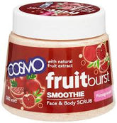 Cosmo Fruit burst Smoothie Pomegranate Face & Body Scrub 500ml - ShopXonline